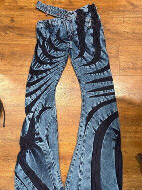 Masha Popova SSENSE Exclusive Indigo Dirty Wash Denim Jeans